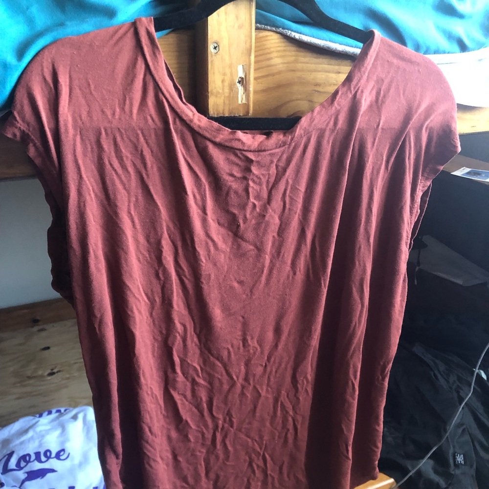 Rustic orange shirt, perfect for any season